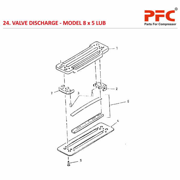 Valve Discharge IR 8 x 5 ESV LUB Compressor Parts