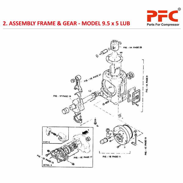 Frame & Gear IR 9 1/2 x 5 ESV LUB Parts