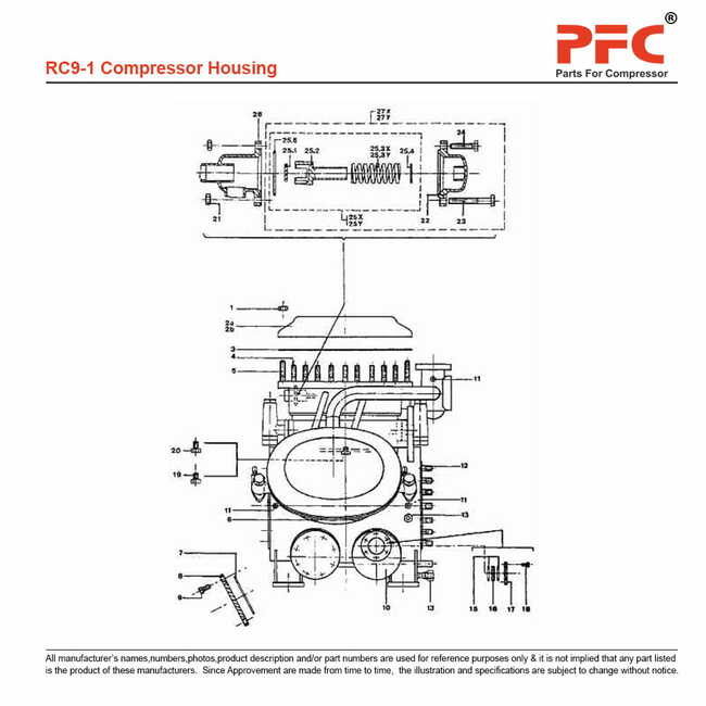 Compressor Housing - Grasso RC9 Parts