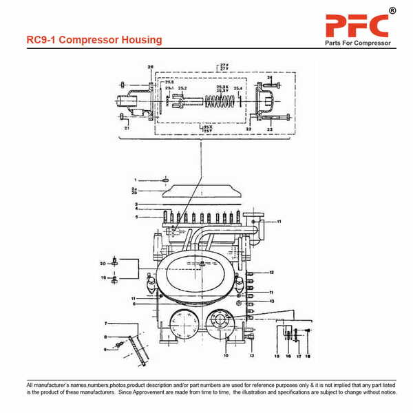 Compressor Housing - Grasso RC9 Parts