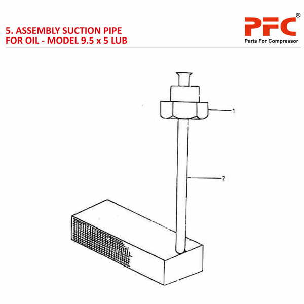 Suction Pipe IR 9 1/2 x 5 ESV LUB Compressor Parts