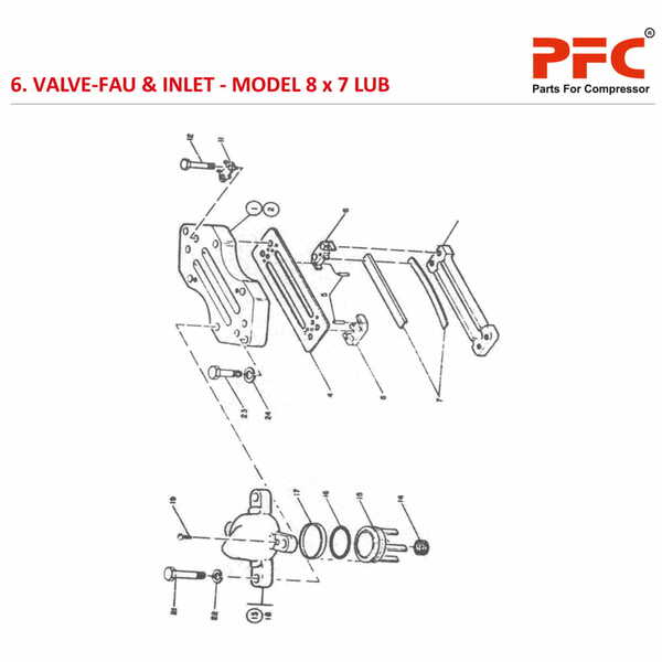 Valve-Fau & Inlet IR 8 X 7 ESV LUB Compressor Parts