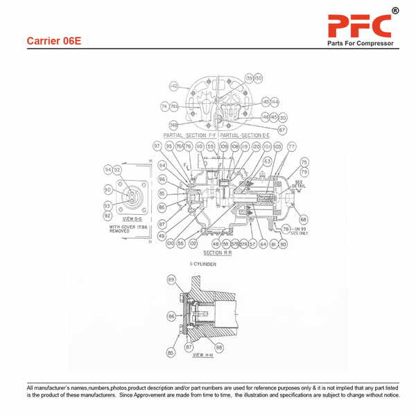 Carrier 06E Refrigeration Compressor Parts