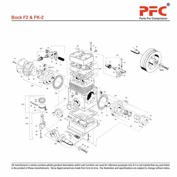 Bock FK-2 Refrigeration Compressor Parts