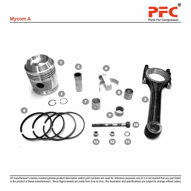 Mycom A Refrigeration Compressor Parts