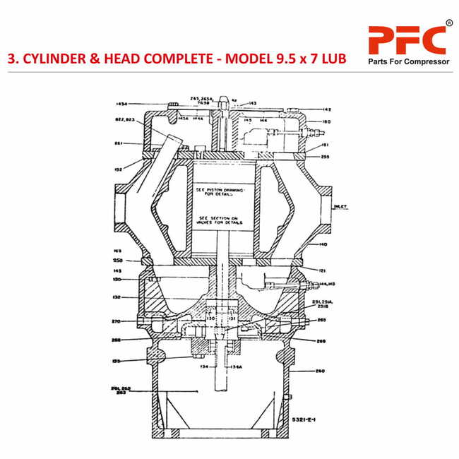 Cylinder & Head Complete IR 9 1/2 x 7 ESV LUB Parts