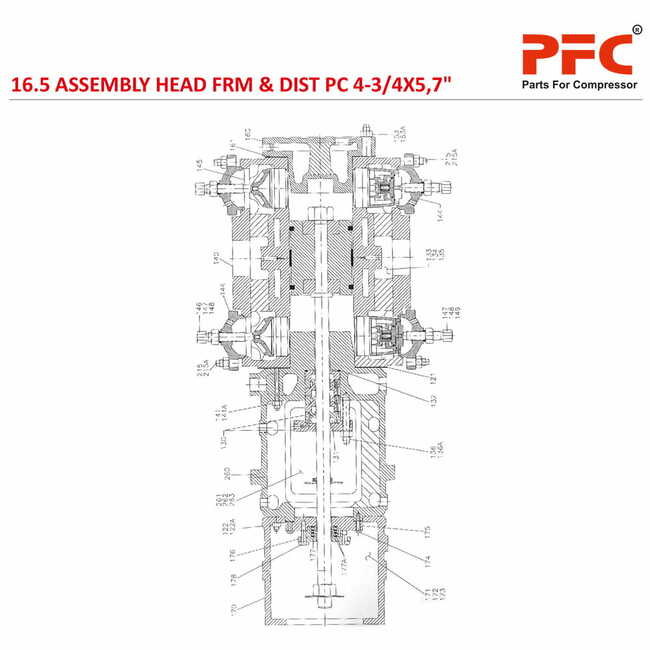 Assly. Head Frame & Dist. PC 4.75 x 5 ESV 5 NL