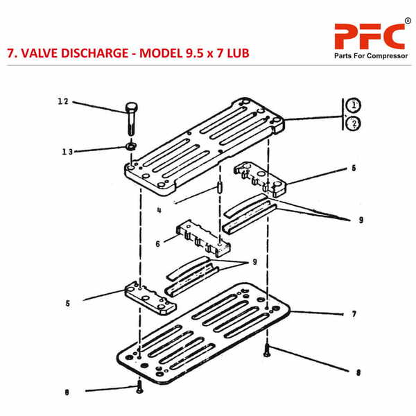 Valve Discharge IR 9 1/2 x 7 ESV LUB Parts