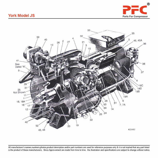 York JS Refrigeration Compressor Parts