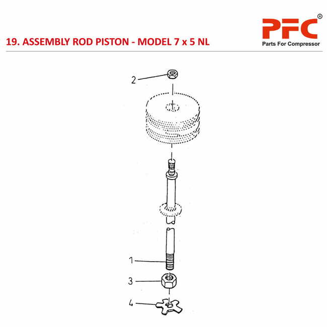 Rod Piston IR 7 x 5 ESV NL Air Compressor Parts