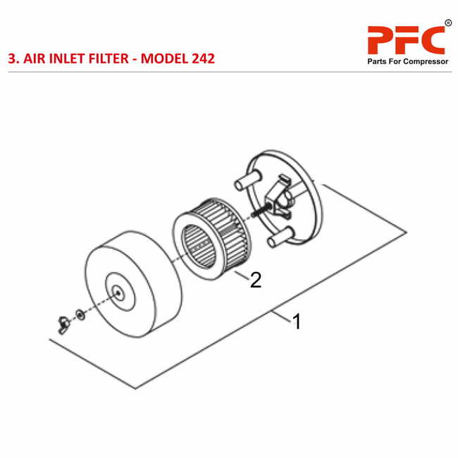 Air Inlet Filter IR 242 Air Compressor Parts