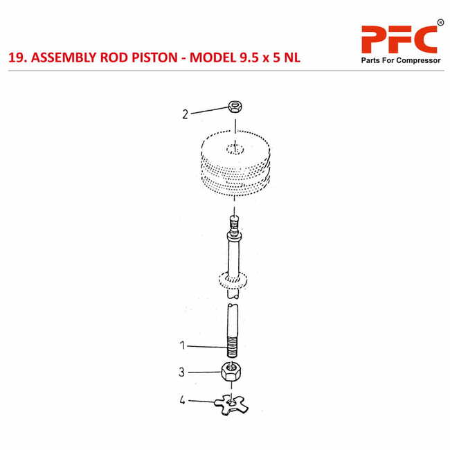 Rod Piston IR 9 1/2 x 5 ESV NL Air Compressor Parts