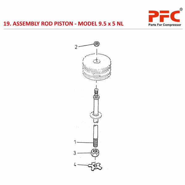 Rod Piston IR 9 1/2 x 5 ESV NL Air Compressor Parts