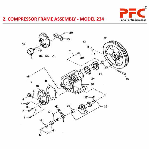 Compressor Frame IR 234 Air Compressor Parts