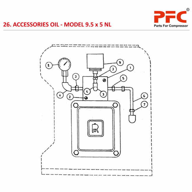 Accessories Oil IR 9 1/2 x 5 ESV NL Compressor Parts