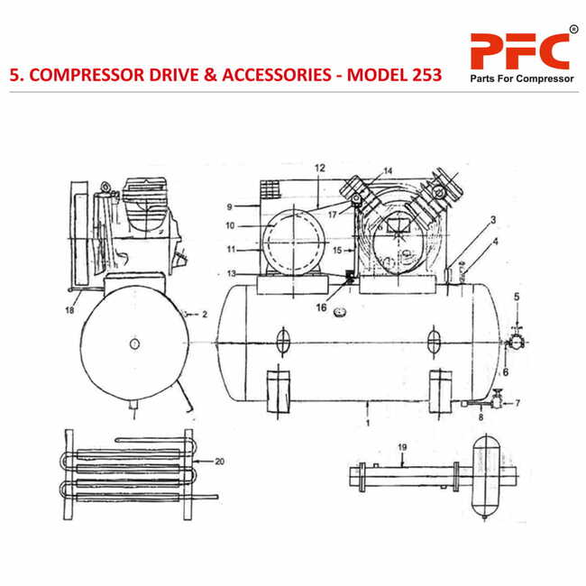 Compressor Drive And Accessories IR 253 Parts