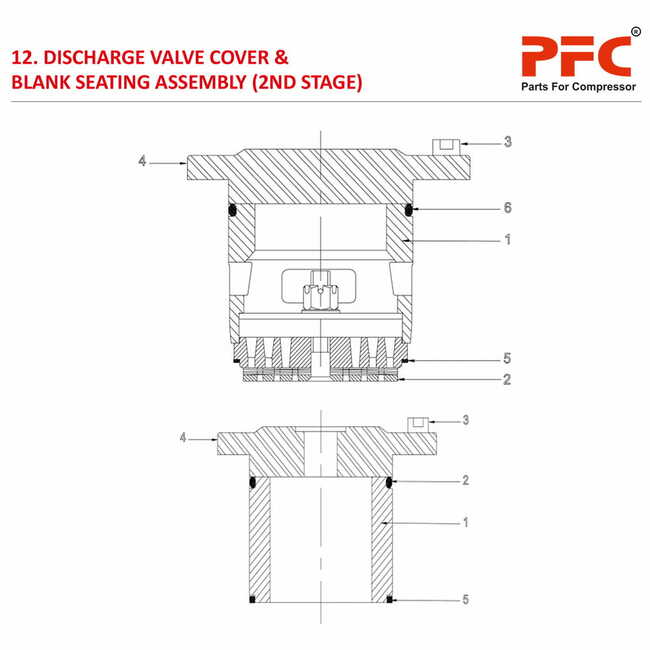 Discharge Valve Cover & Blank Seating Assly.