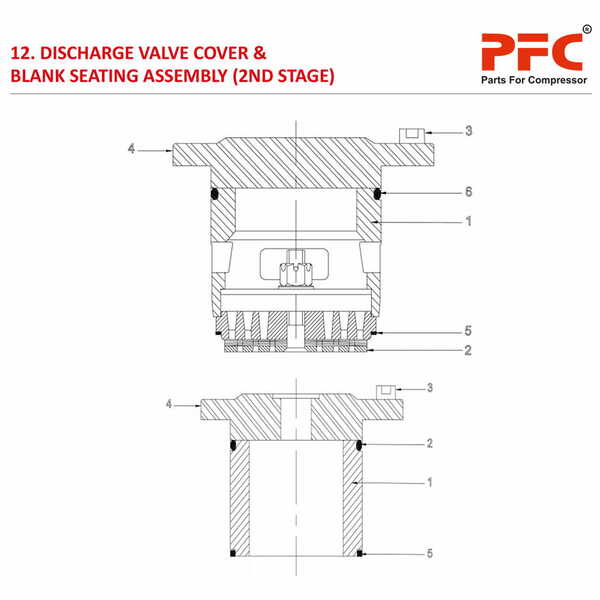 Discharge Valve Cover & Blank Seating Assly.