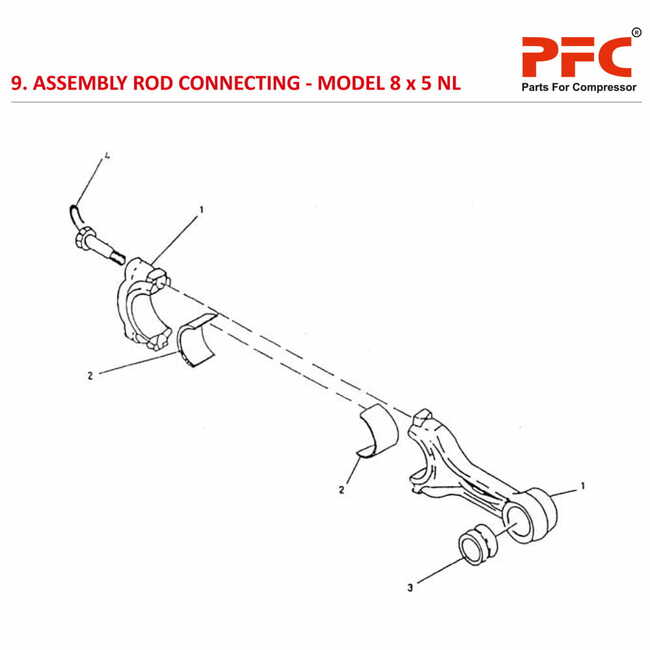 Rod Connecting IR 8 x 5 ESV NL Compressor Parts