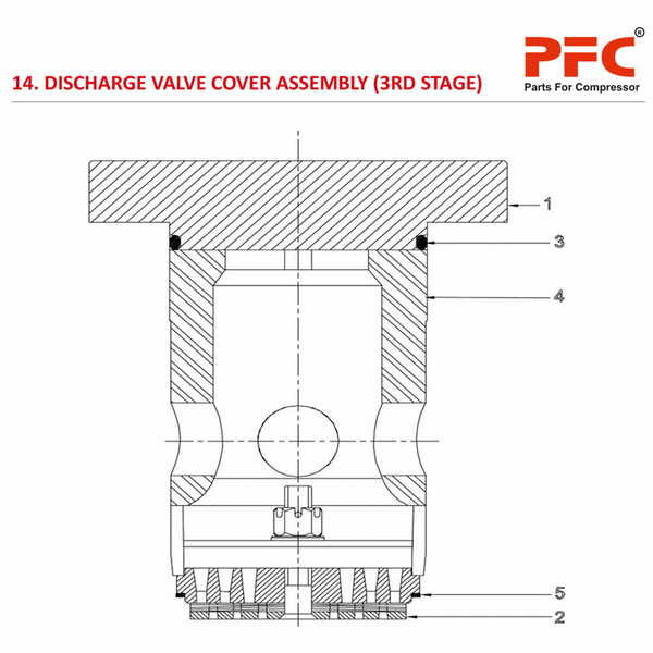 Discharge Valve Cover Assembly HN2T 40PD