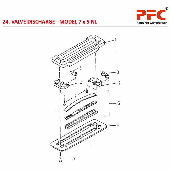 Valve Discharge IR 7 x 5 ESV NL Compressor Parts