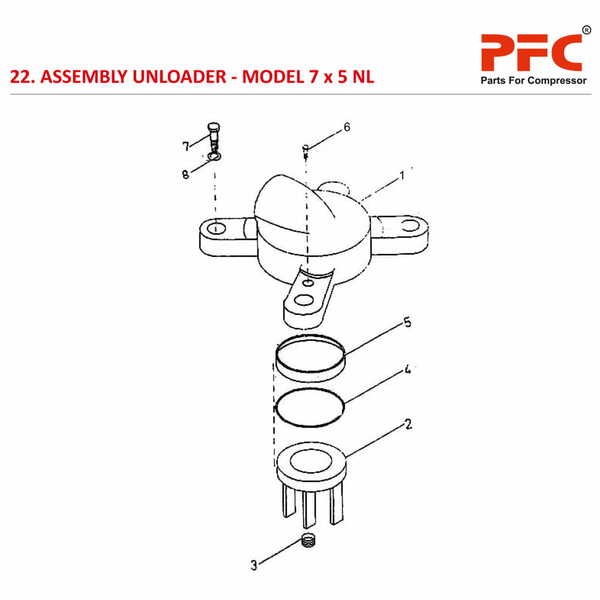 Unloader IR 7 x 5 ESV NL Compressor Parts