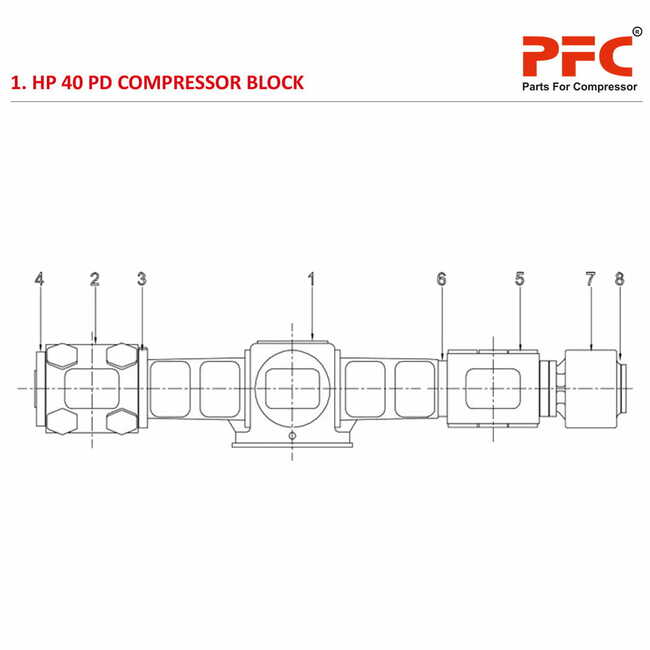 HP 40 PD Compressor Block HN2T HP 40PD