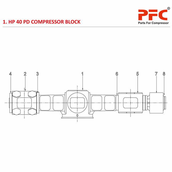 HP 40 PD Compressor Block HN2T HP 40PD