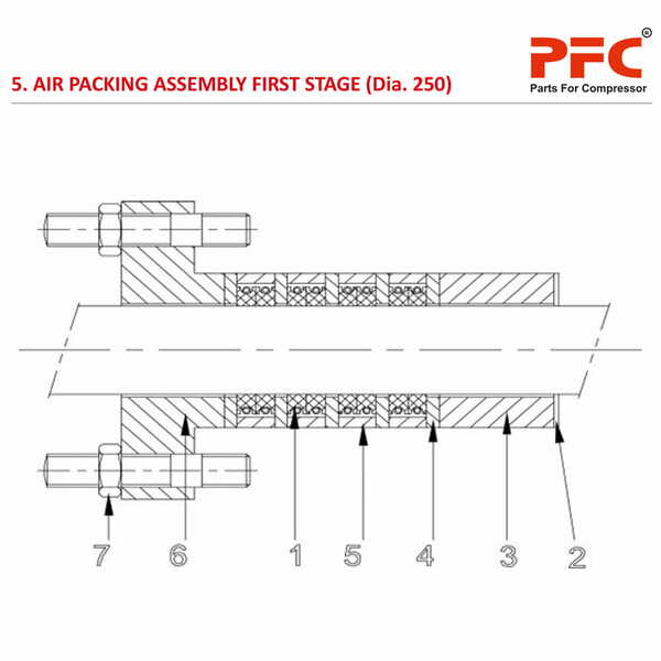 Air Packing Assly. 1st Stage HN2T HP 40PD