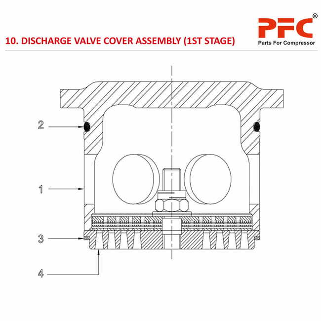 Discharge Valve Cover Assly. HN2T HP 40PD