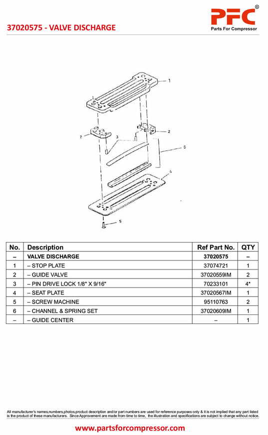 Valve Discharge 37020575 Replacement