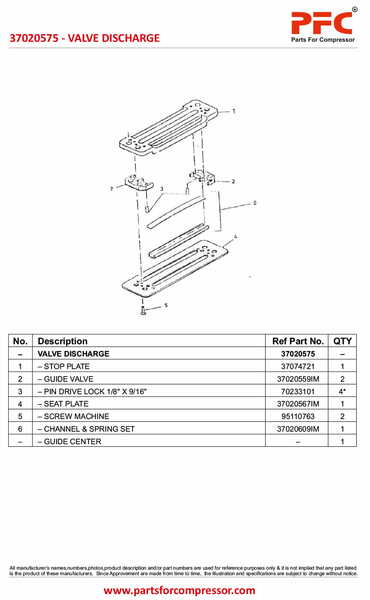 Valve Discharge 37020575 Replacement