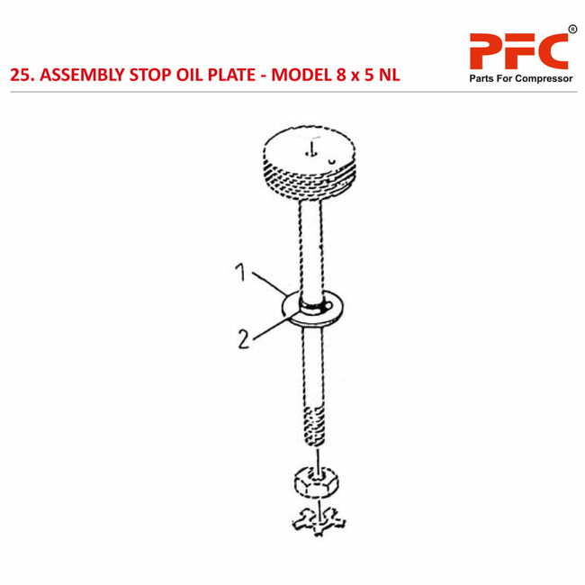 Stop Oil Plate IR 8 x 5 ESV NL Air Compressor Parts