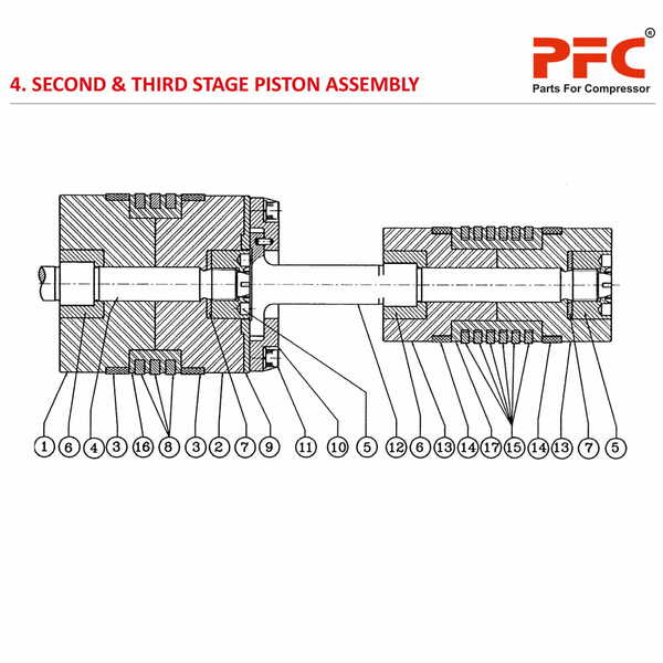 2 & 3 Stage Piston Assembly HN2T 100PD