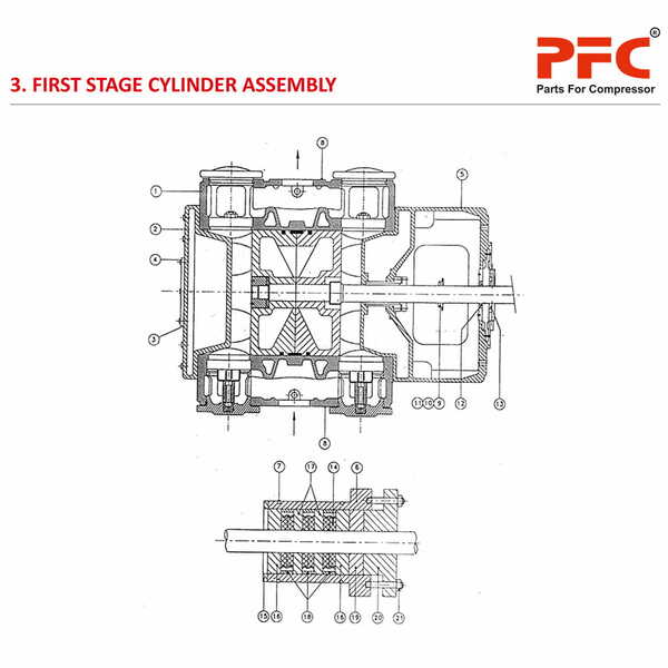 First Stage Cylinder Assembly HN2T 80PD