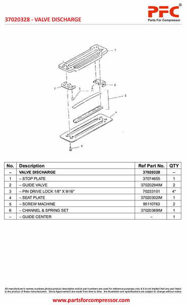 Valve Discharge 37020328 Replacement