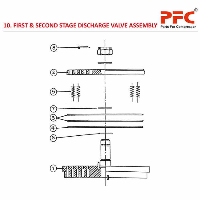 1 & 2 Stage Discharge Valve Assly. HN2T 80PD