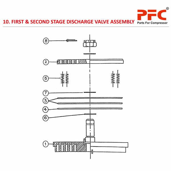 1 & 2 Stage Discharge Valve Assly. HN2T 80PD