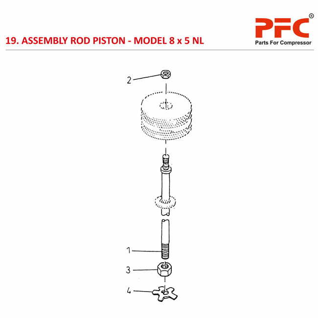 Rod Piston IR 8 x 5 ESV NL Air Compressor Parts