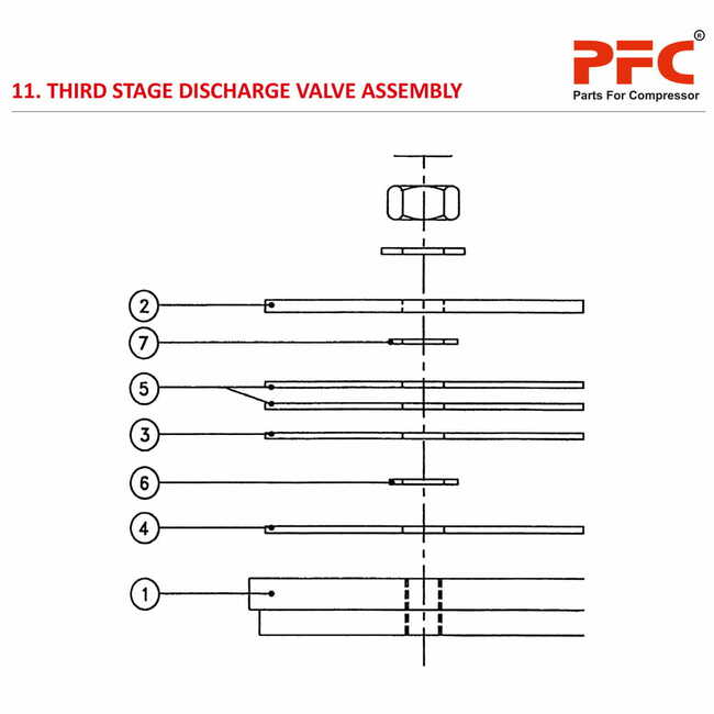 3rd Stage Discharge Valve Assly. HN2T 80PD