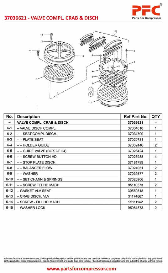 Valve Complete Crab & Disch 37036621