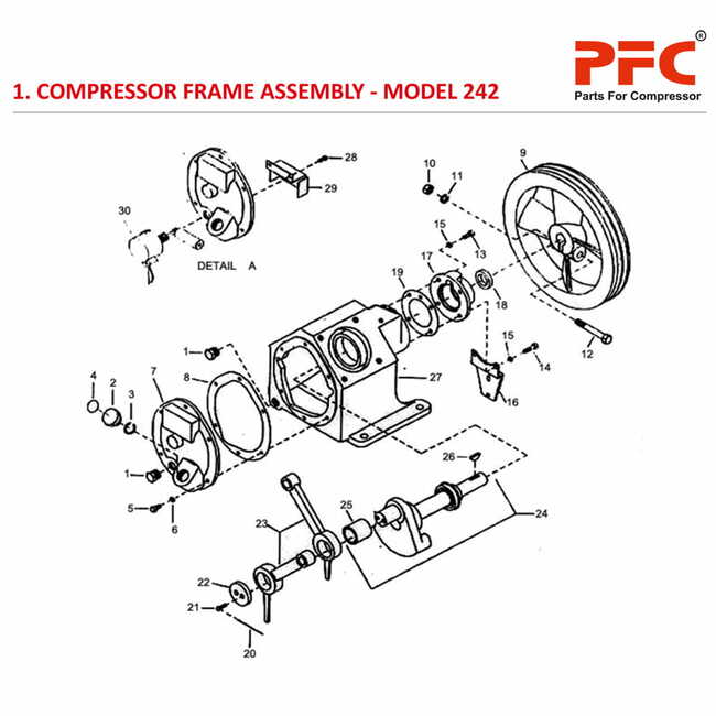 Compressor Frame IR 242 Air Compressor Parts