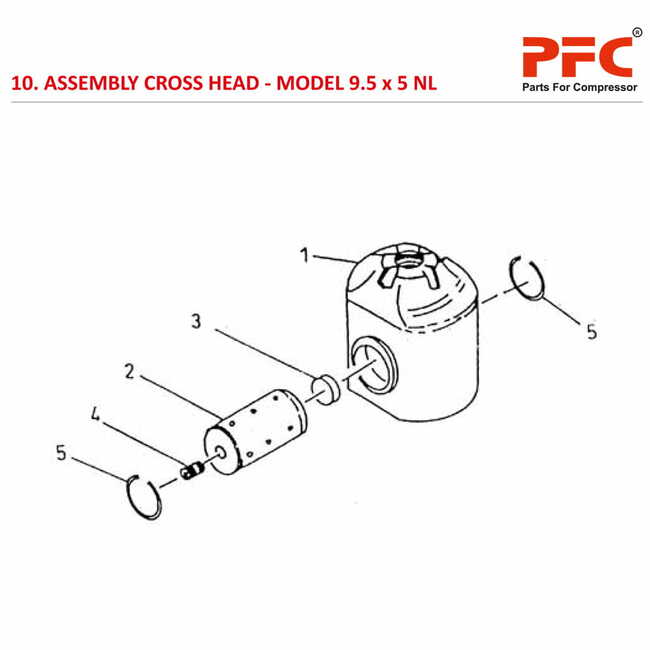 Cross Head IR 9 1/2 x 5 ESV NL Compressor Parts