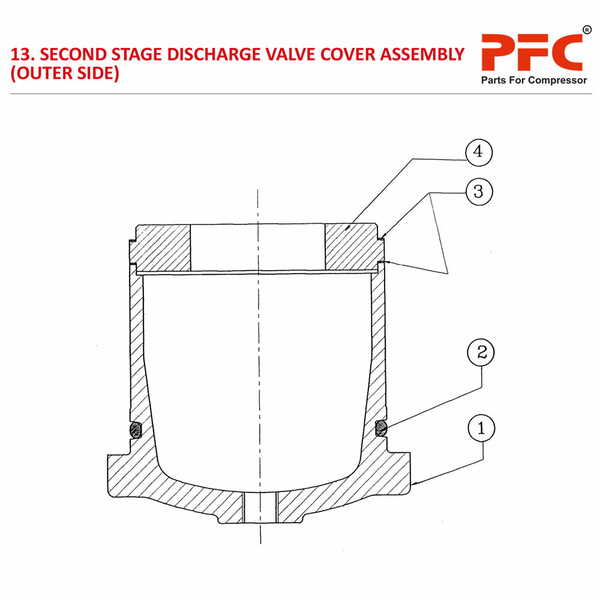 Discharge Valve Cover Assembly HN2T 100PD