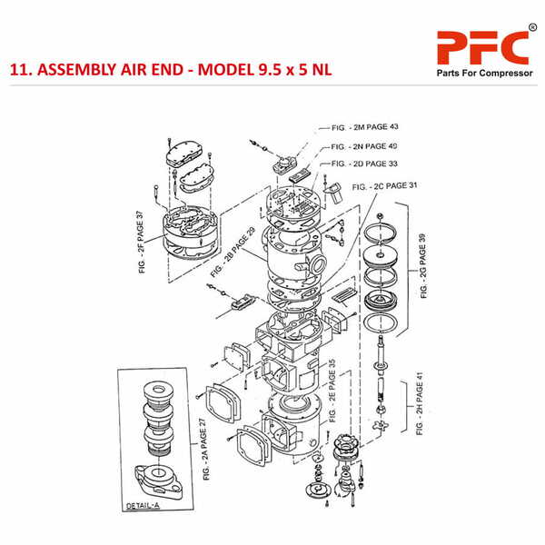 Air End IR 9 1/2 x 5 ESV NL Air Compressor Parts