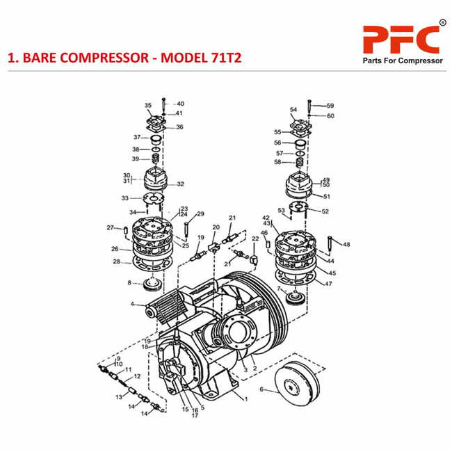 Valve Cylinder IR 71T2 Air Compressor Parts