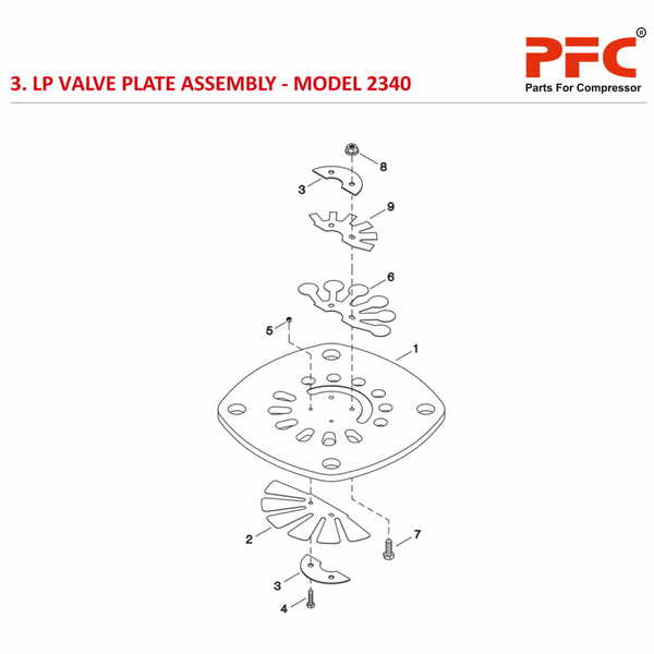 LP Valve Plate IR 2340 Air Compressor Parts