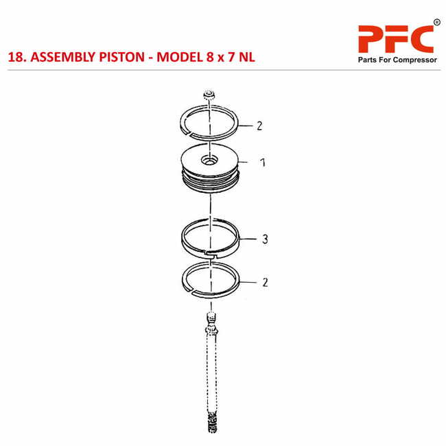 Piston IR 8 x 7 ESV NL Air Compressor Parts