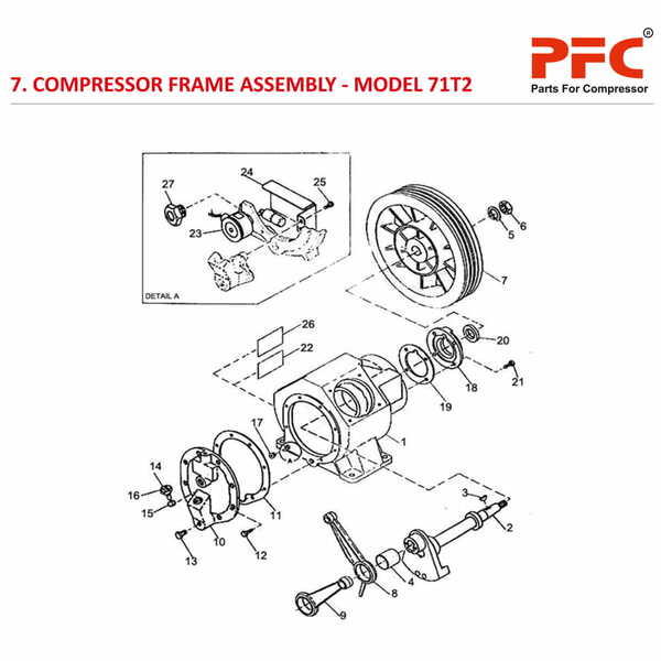 Compressor Frame IR 71T2 Air Compressor Parts