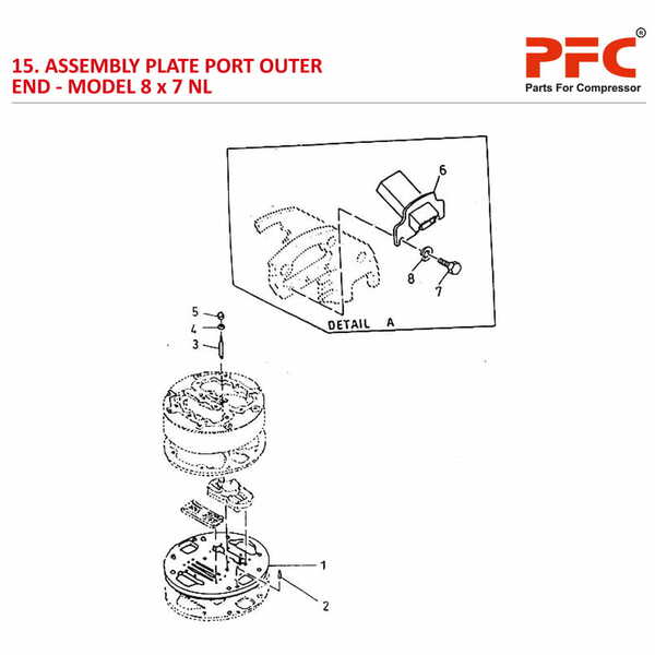 Plate Port Outer End IR 8 x 7 ESV NL Parts